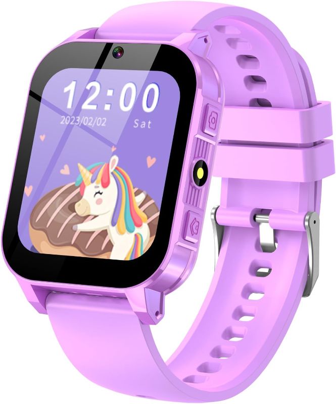 Photo 1 of Kids Smart Watch girls boys,Smart watch with 22 Games Video Camera Music Player Recorder Pedometer Torch 12/24 hr Learn Card Audiobook HD Touch Screen Educational Toys Birthday Gifts Age 3-12 