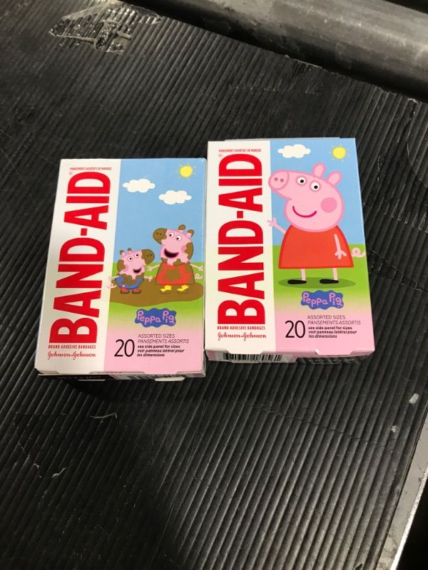 Photo 1 of 2 Pack -Band-Aid Bandages, Adhesive, Peppa Pig, Assorted Sizes - 20 bandages