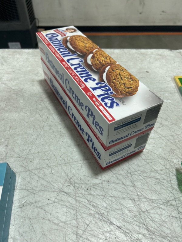 Photo 2 of 2 PACK - Little Debbie Oatmeal Crème Pies, 12 Individually Wrapped Sandwich Cookies, 16.2 OZ Box
