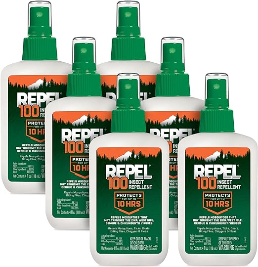 Photo 1 of Repel 100 Insect Repellent, Repels Mosquitos, Ticks and Gnats, For Severe Conditions, Protects For Up To 10 Hours, 98% DEET (Pump Spray), 4 Fl Oz (Pack of 6) 6 Pack