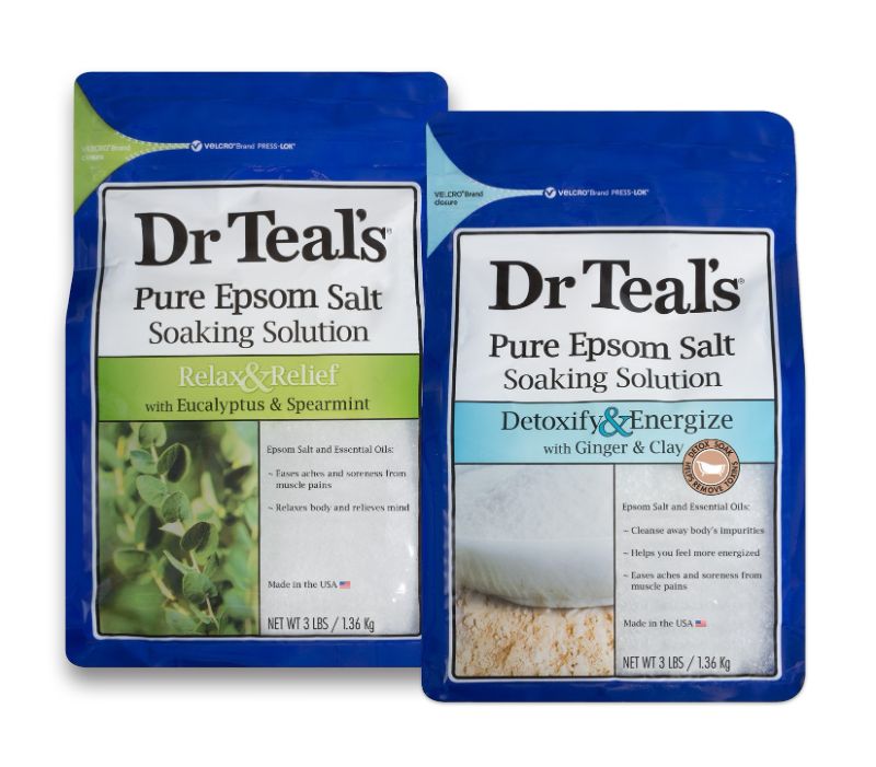Photo 1 of Dr Teal's Epsom Salt Soaking Solution, Eucalyptus and Detoxify & Energize, 2 Count - 6lbs Total 3 Pound (Pack of 2)
