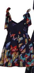 Photo 1 of Mumetaz Mommy and Me Dresses Matching Set Floral Printed Bowknot Shoulder Straps Sleeveless Dress for Mother and Daughter Navy_blue 3-6 Months