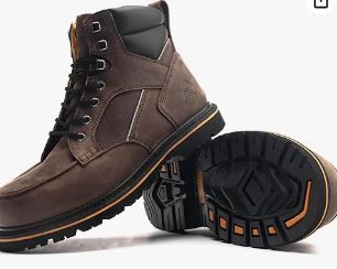 Photo 1 of MWORK 6" Work Boots For Men Soft Moc Toe Waterproof ASTM F2892-18 EH Rated Non Slip Goodyear Welt Construction& Industrial BaldRock MW2001