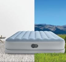 Photo 1 of INTEX 64159E Dura-Beam Plus Mid-Rise Air Mattress: Fiber-Tech – Queen Size – Built-in USB Electric Pump – 14in Bed Height – 600lb Weight Capacity