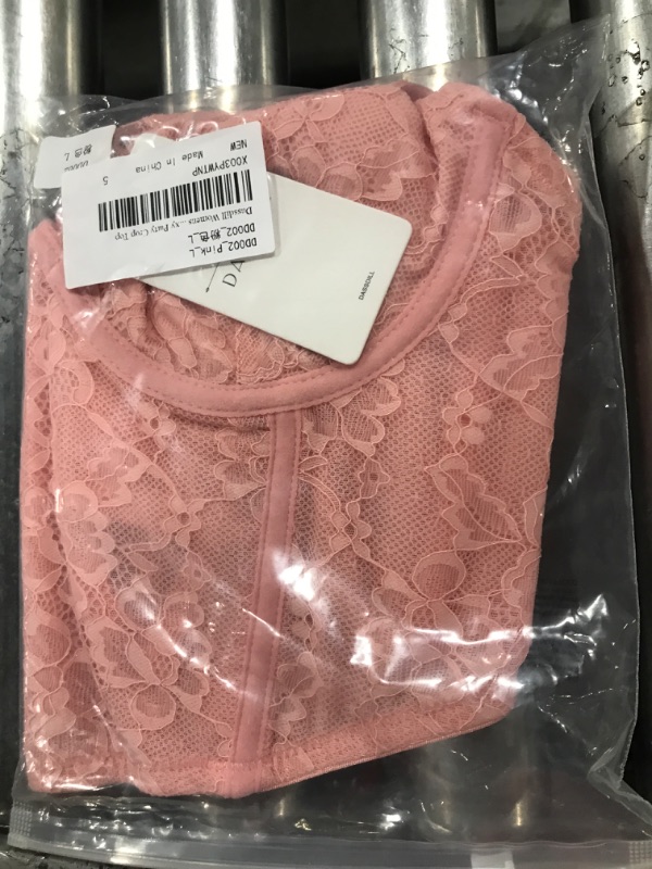 Photo 1 of Corset Top Crop Going Out Tops Summer Lace Bustier Mesh Vintage Spaghetti Strap Open Back Boned Sexy Party Crop Top  S