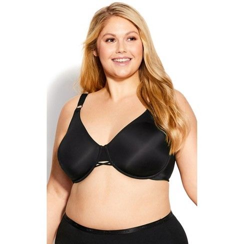 Photo 1 of Women's Plus Size Back Smoother Bra - black | AVENUE 42C