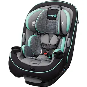 Photo 1 of Safety 1st Grow and Go All-in-One Convertible Car Seat, Rear-facing 5-40 pounds, Forward-facing 22-65 pounds, and Belt-positioning booster 40-100 pounds, Aqua Pop, 1 Count (Pack of 1)
