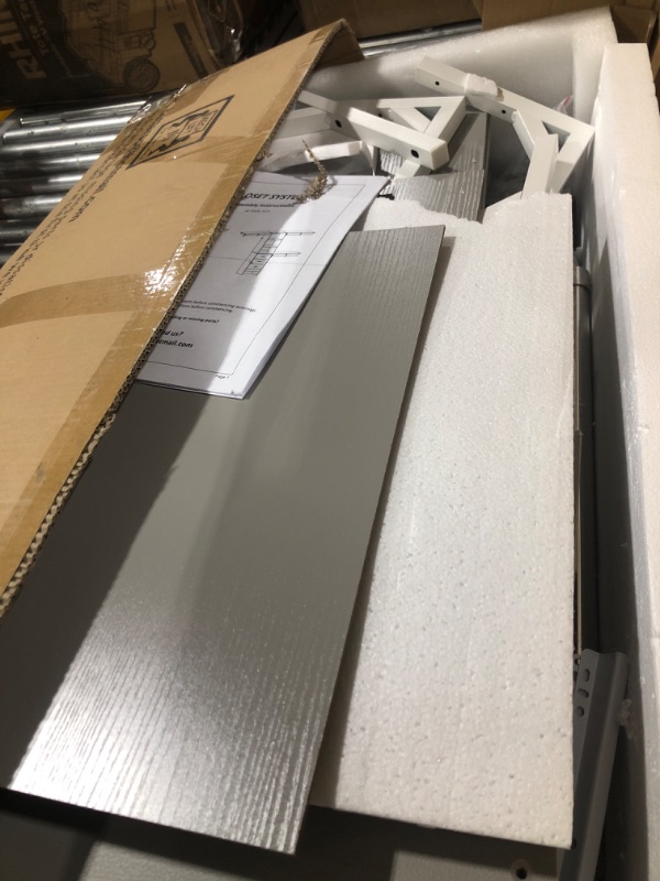 Photo 1 of Armocity 96 Inches Closet System, 8FT Walk In Closet Organizer with 3 Shelving Towers, Heavy Duty Clothes Rack with 3 Drawers, Built-In Garment Rack, 96" L x 16" W x 75" H, Max Load 1000 LBS, Grey 1 Grey