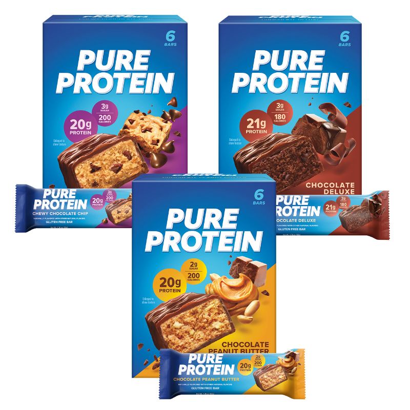 Photo 1 of Pure Protein Bars, High Protein, Nutritious Snacks to Support Energy, Low Sugar, Gluten Free, Variety Pack, 1.76 oz Pack of 18 (Packaging May Vary)
BEST BY: 12/13/2024
