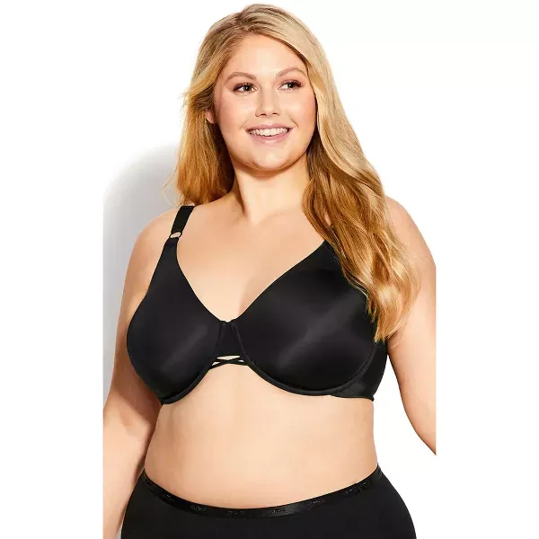 Photo 1 of Women's Plus Size Back Smoother Bra - black | AVENUE 50DD
