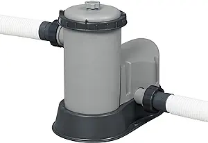 Photo 1 of Bestway 58390E Flowclear 1500 GPH Filter Pump for 300 to 8,400 Gallon Above Ground Swimming Pool with Adaptors and Energy Saving Plug
