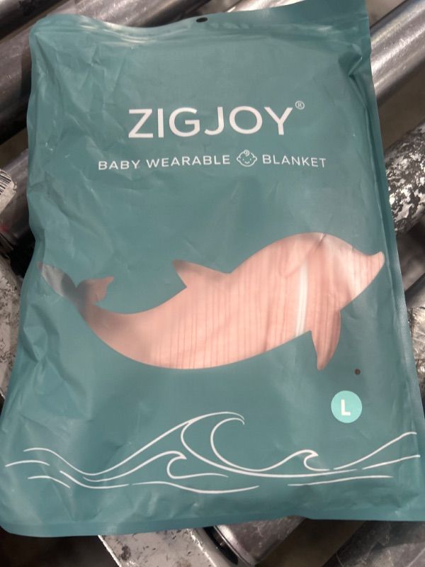 Photo 2 of ZIGJOY Baby Swaddle Sack 0.5 TOG Swaddle Blanket Baby Sleeping Bag with 2-Way Zipper Newborn Swaddle for Boys and Girls 6-9 Months Light Pink 4-light Pink L(6-9 Months)