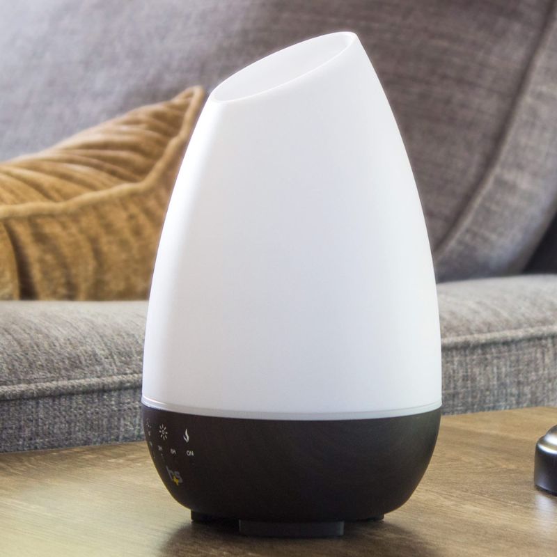 Photo 1 of HealthSmart Essential Oil Diffuser, Cool Mist Humidifier and Aromatherapy Diffuser with 500ML Tank Ideal for Large Rooms, Adjustable Timer, Mist Mode and 7 LED Light Colors, White
