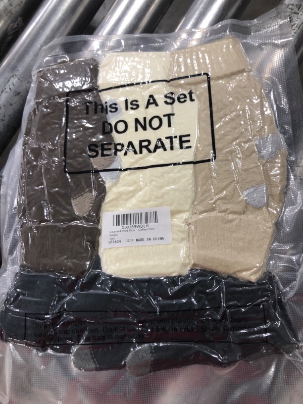 Photo 1 of 4 Pairs Kid Winter Touchscreen Knit Gloves Coffee