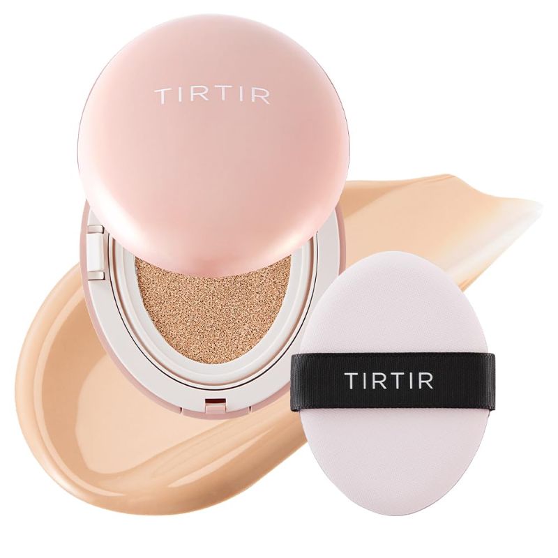 Photo 1 of TIRTIR Mask Fit All Cover Pink Cushion Foundation | High Coverage, Semi-Matte Finish, Lightweight, Flawless, Corrects Redness, Korean Cushion, Pack of 1 (0.63 oz.), 21N Ivory 0.63 Fl Oz (Pack of 1) 21N Ivory