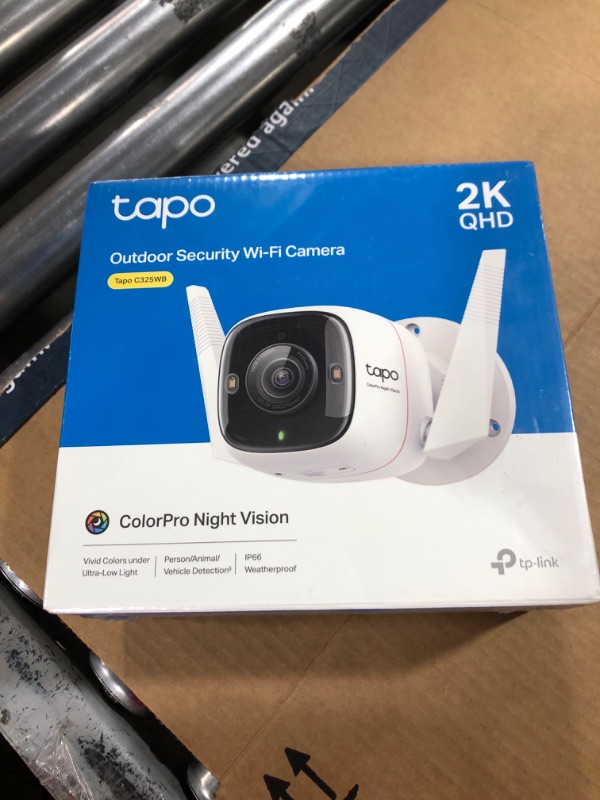 Photo 3 of TP-Link ColorPro Wi-Fi Outdoor Camera | Plug-in | Daylight Clarity at Night | 2K QHD | Person/Pet/Vehicle Detection | Local/Cloud Storage | 127° FOV | Built-in Siren | Works w/Alexa & Google Home 2K w/ ColorPro Night Vision