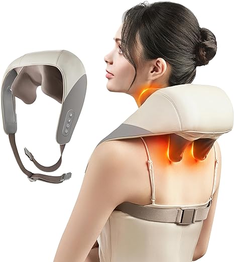 Photo 1 of Mini Shiatsu Neck Massager, Shoulder Neck Massager with Heat for Pain Relief Deep Tissue, Neck, Back, Shoulder, Leg Electric Kneading Massager, Perfect Gifts for Men Women Dad Mom (Grey)
