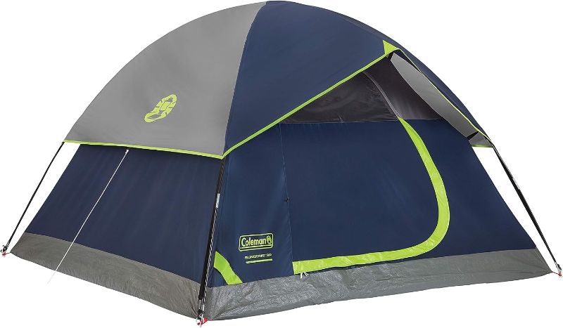 Photo 1 of Coleman Sundome Camping Tent, 2/3/4/6 Person Dome Tent with Snag-Free Poles for Easy Setup in Under 10 Mins, Included Rainfly Blocks Wind & Rain, Tent for Camping, Festivals, Backyard, Sleepovers
