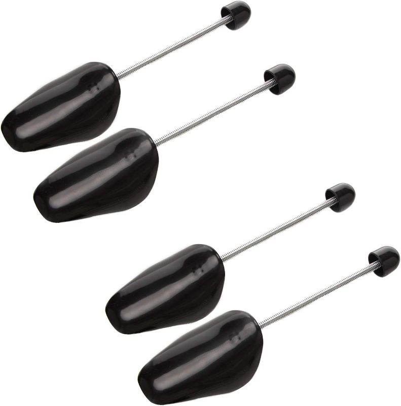 Photo 1 of 2 Pairs Plastic Shoe Tree Stretcher Shaper for Men (Black)