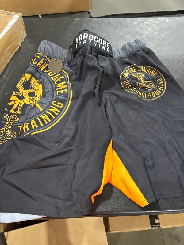Photo 2 of XL -Hardcore Training Fight Shorts Men's Boxing MMA Combat BJJ Grappling Fitness Muay Thai Kickboxing No Gi
