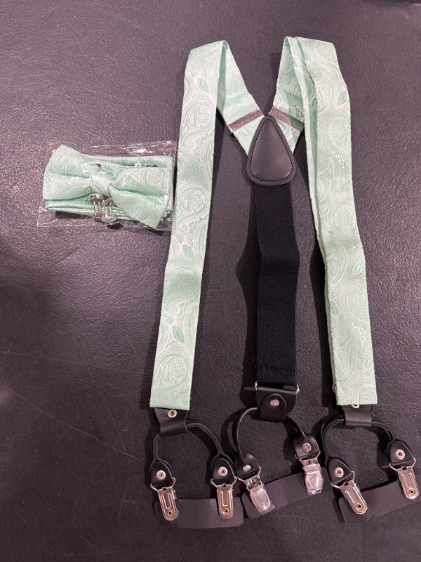 Photo 1 of Seafoam Clara Paisley Suspenders