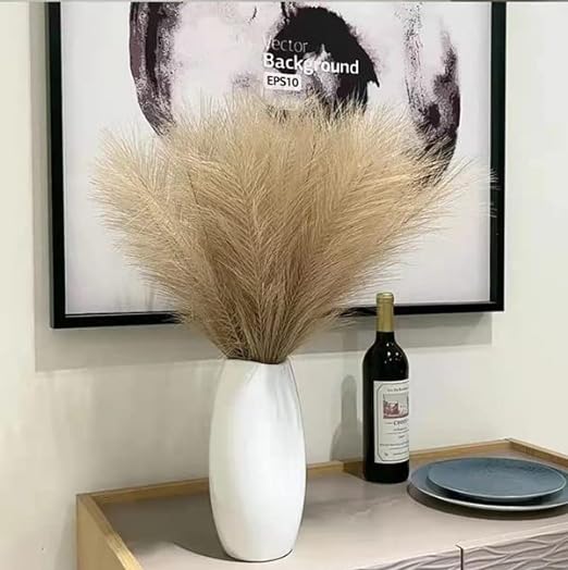 Photo 1 of 10 Bunches 31.5" Artificial Pampas Grass Fake Pompous Grass - Faux Pampas Grass for Home Holiday Farmhouse Table Centerpiece and Home Decoration (Black)