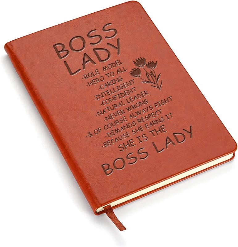 Photo 1 of RSRXEDL Boss Appreciation Gifts,Boss Lady Leather Notebook,Corporate gift,Best Boss Leather Travel Notebook, Gift for Boss Women Birthday Christmas (Boss Lady)
