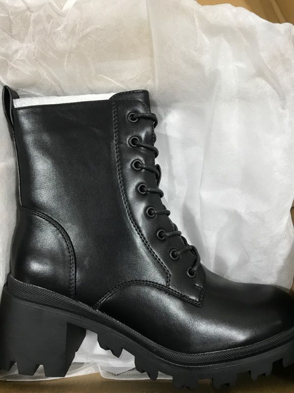 Photo 1 of DECARSDZ Black Platform Ankle Booties Chunky Lace-up Combat Boots for Women - SIZE 7 1/2