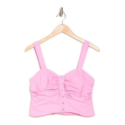 Photo 1 of Button Ruched Crop Top  -SIZE XS
