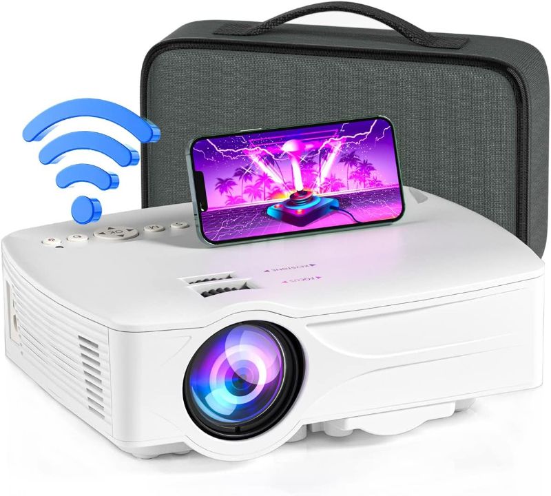 Photo 1 of Laptop WiFi Projector computer Portable Projector 1080P 7500L Video Movie Outdoor Home Cinema HDMI Multimedia 120" Keystone Correction Compatible with Smartphone EXCEL PPT iOS Android ?White?
