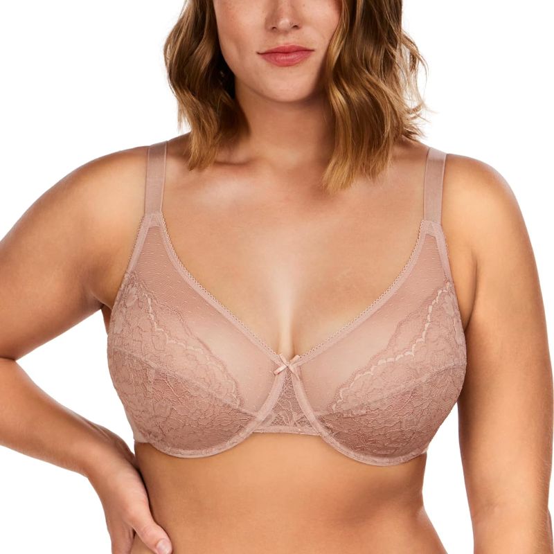 Photo 1 of HSIA Minimizer Bras for Women Full Coverage Underwire Bras Plus Size,Lifting Lace Bra for Heavy Breast
