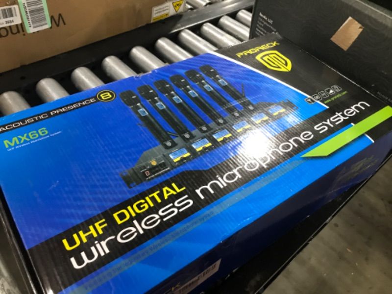 Photo 1 of PRORECK MX66 6-Channel UHF Wireless Microphone System 