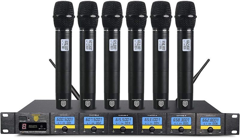 Photo 1 of PRORECK MX66 6-Channel UHF Wireless Microphone System 