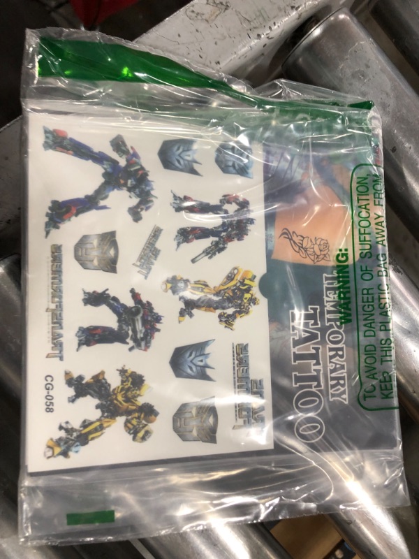 Photo 1 of 8 Sheets Party Tattoo Stickers For Transformers, Party Decorations For Transformers?Kids Party Favors Decorations