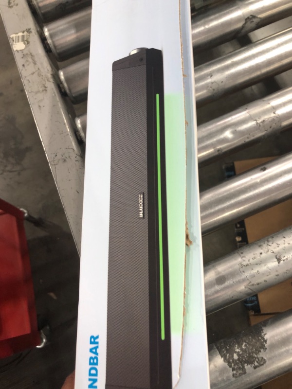Photo 1 of Computer Speakers, Dynamic RGB Computer Sound Bar, HiFi Stereo Bluetooth 5.0 & 3.5mm Aux-in Connection, USB Powered Computer Speakers for Desktop, PC, Laptop, Tablets Matte Black