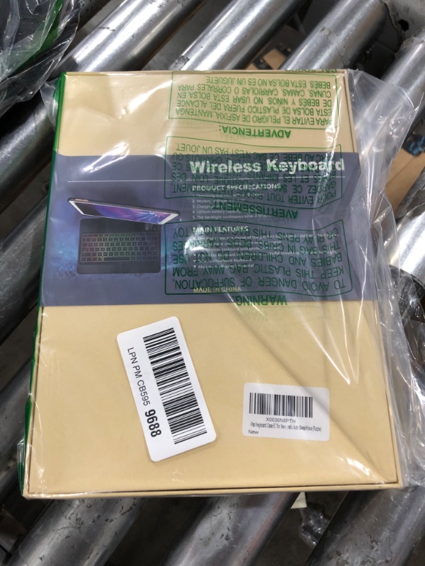 Photo 2 of MMK iPad Keyboard Case 9.7 for New iPad 2018 (6th Gen) - iPad Pro 2017 (5th Gen) - iPad Air 2/ Air -Detachable Wireless Bluetooth Keyboard - Magnetic Auto Sleep/Wake (Purple)