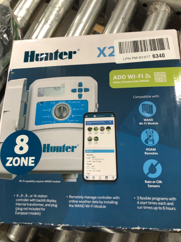 Photo 2 of Hunter Industries Hydrawise X2 6-Station Outdoor Irrigation Controller, white
