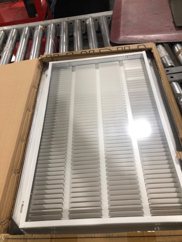Photo 2 of Handua 16"W x 25"H [Duct Opening Size] Steel Return Air Filter Grille [Removable Door] for 1-inch Filters | Vent Cover Grill, White | Outer Dimensions: 18 5/8"W X 27 5/8"H for 16x25 Duct Opening Duct Opening style: 16 Inchx25 Inch