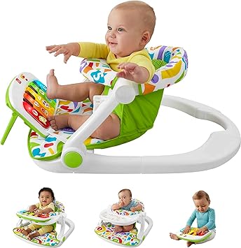 Photo 1 of Fisher-Price Portable Baby Chair Kick & Play Deluxe Sit-Me-Up Seat with Piano Learning Toy and Snack Tray for Infants to Toddlers
