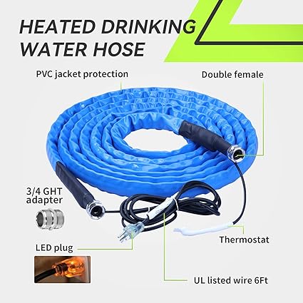 Photo 1 of RVMATE Heated Water Hose for RV 25FT, -20 ? Antifreeze Heated RV Water Hose with Energy Saving Thermostat, for RV/Camper/Home/Garden, RV Accessories 