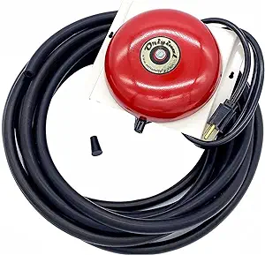 Photo 1 of Milton’s Bells Red Original Driveway Bell Kit with 50' Signal Hose for Drive-Thru, Residential, or Industrial Driveway Alarms 