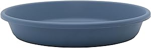 Photo 1 of The HC Companies 21 Inch Round Plastic Classic Plant Saucer - Indoor Outdoor Plant Trays for Pots - 21"x21"x3.63" Slate Blue

