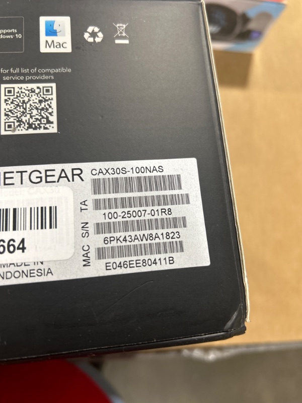 Photo 3 of NETGEAR Nighthawk Cable Modem + WiFi 6 Router Combo with 90-day Armor Subscription (CAX30S) - Compatible with Major Cable Providers incl. Xfinity, Spectrum, Cox - AX2700 (Up to 2.7Gbps) - DOCSIS 3.1
