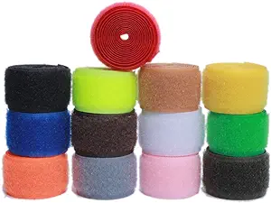Photo 1 of Sew on Hook and Loop Nylon Fabric Magic Fastener Tape by The Yard with Non-Adhesive for DIY Craft Supplies (1 inch Wide, Pack of 13 Colors, 2 Yards of Each Color, 1 Yard Hook + 1 Yard Loop) 