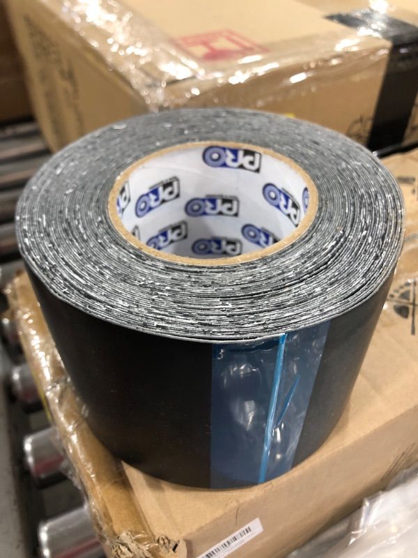 Photo 2 of ProTapes Pro Flex Flexible Butyl All Weather Patch and Shield Repair Tape, 50' Length x 4" Width, Black (Pack of 1) 4" x 50 ft Black 1