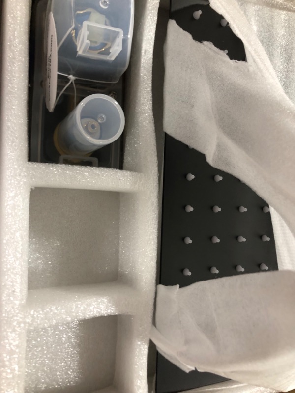 Photo 1 of Aolemi Matte Black Rainfall Shower System 12 Inch Shower Head Combo Set with Handheld Shower Luxury Pressure Rough-In Valve Included Wall Mount Bathroom Shower Mixer Faucet 12 Inch-Wall Mount Matte Black