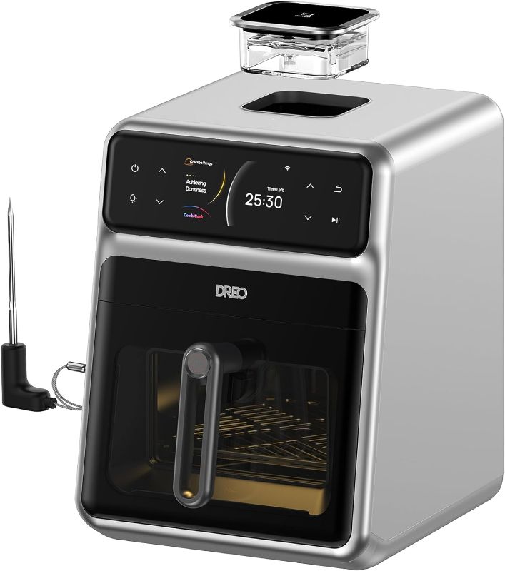 Photo 1 of Dreo ChefMaker Combi Fryer, Cook like a pro with just the press of a button, Smart Air Fryer Cooker with Cook probe, Water Atomizer, 3 professional cooking modes, 6 QT
