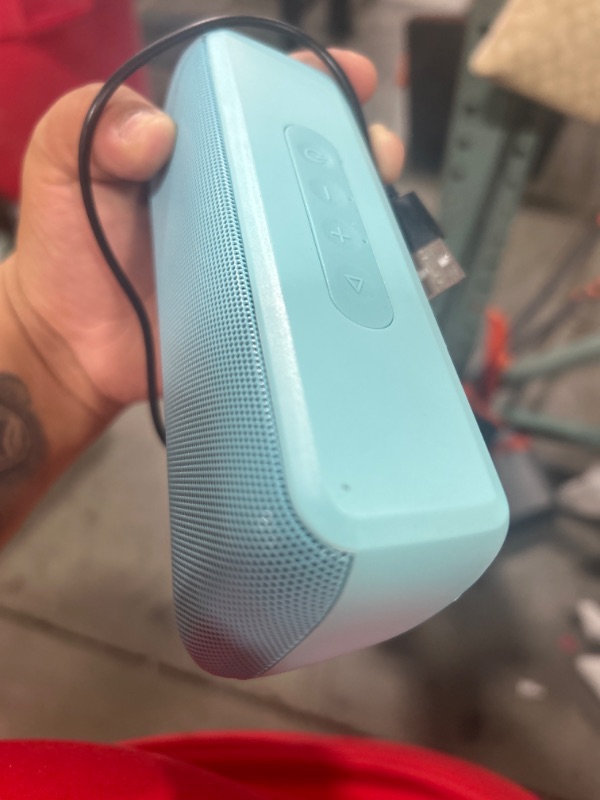 Photo 2 of LENRUE Bluetooth Speaker,Wireless Portable Speakers with TWS, 16H Playtime,Loud Clear Sound for Home,Travel and Outdoor,Handfree Calls Compatible with for iPhone (Powder Blue)