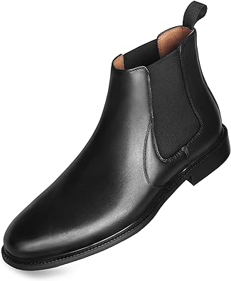 Photo 1 of Men's Chelsea Boots Genuine Leather Dress Boots Slip on for Men 9.5