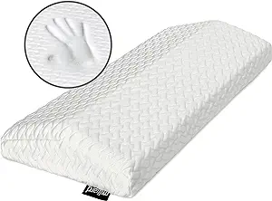 Photo 1 of Milliard Lumbar Support Pillow for Bed with Gel Memory Foam Top -Helps with Lower Back Pain Relief for Sleeping, Hip, Knee and Spine Alignment, Sciatic Nerve Waist Cushion - Washable Cover (3.5 Inch) 